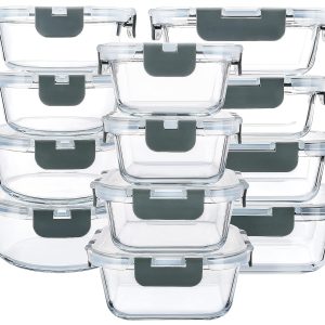 MCIRCO Food Storage Containers Made of Glass 24 Pieces🔥 Offer ends soon